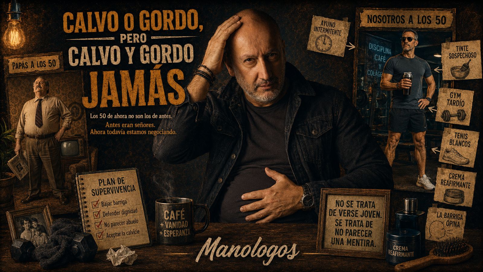 Calvo o gordo, pero calvo y gordo jamás