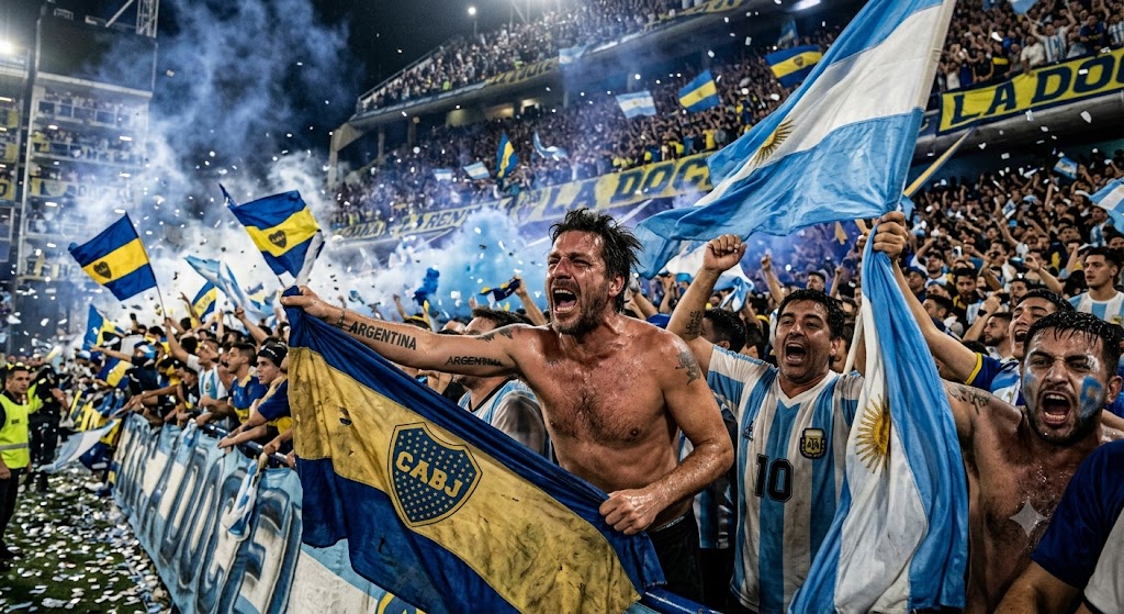 Argentina reza de rodillas frente a un arco