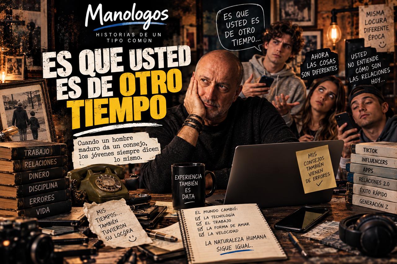 ¡Es que usted es de otro tiempo!